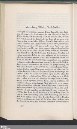 Moritzburg, Pillnitz, Groß-Sedlitz