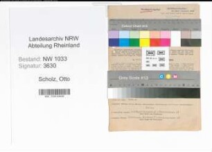 Entnazifizierung Otto Scholz , geb. 13.08.1897 ()