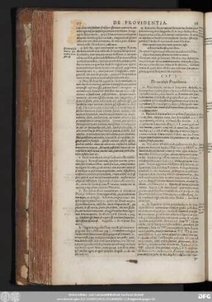 Cap. I. De vocabulo Providentiae.