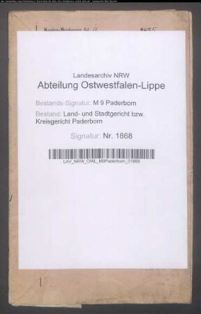 Erblasser: Schäfers, gen. Nieweg, Anna Maria Catharina: