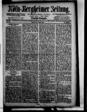 Köln-Bergheimer Zeitung. 1885-1887
