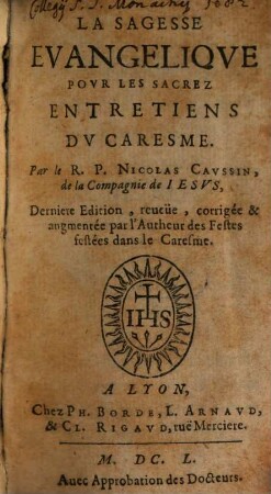 La Sagesse evangelique ...
