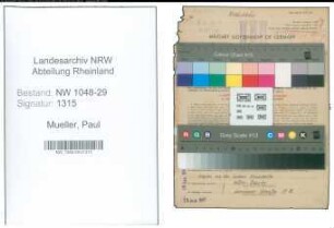 Entnazifizierung Paul Mueller , geb. 29.07.1891 (Beamter)