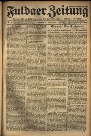 Ausgabe vom Mittwoch, den 27. Februar 1929.