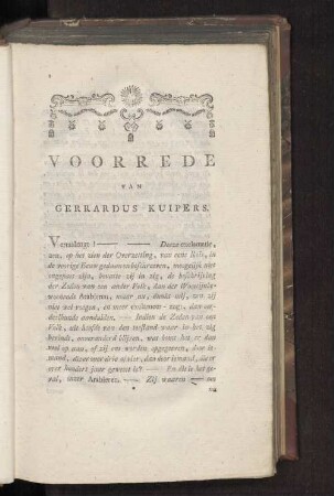 Voorrede van Gerrardus Kuipers.