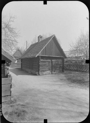 Lübbenau-Lehde, Dorfstraße 3. Freilandmuseum. Backhaus. Seiten- und Giebelansicht