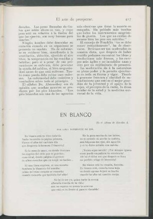 En blanco. [Poesía] : En el Álbum de Estrella A.
