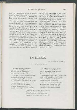 En blanco. [Poesía] : En el Álbum de Estrella A.