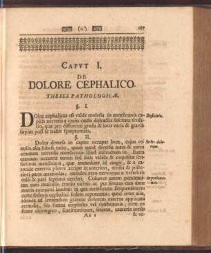 Capvt I. De dolore cephalico