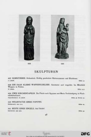 Skulpturen (Nr. 437-449)