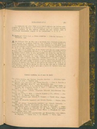 Libros recibidos en el mes de junio