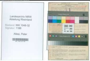 Entnazifizierung Peter Allexi , geb. 16.04.1898 (Ingenieur)