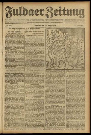 Ausgabe vom Dienstag, den 29. August 1916.