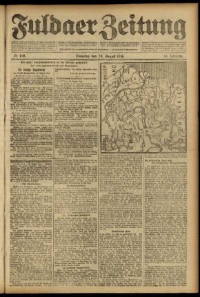 Ausgabe vom Dienstag, den 29. August 1916.