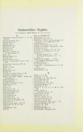 Alphabetisches Register