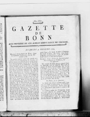 Gazette de Bonn. 1789-1789