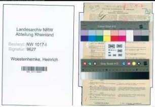 Entnazifizierung Heinrich Woestenhemke , geb. 01.11.1885 (Volksschullehrer)