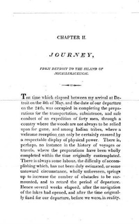 Journey from Detroit to Michilimackinac