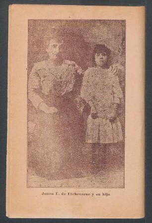 [Fotografía de] Juana E. de Etcherverne y su hija