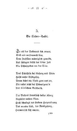5. Die Lieder-Tafel