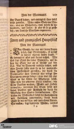 XXII. Hauptstück. Von der Matematik.