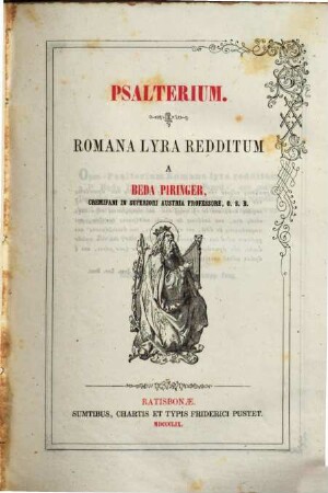 Psalterium : romana lyra redditum