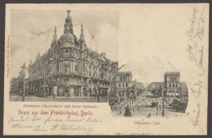 Ansichtskarte Restaurant Friedrichshof und Hallesches Tor