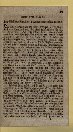 Neunte Erzählung. Das Fürstengeschlecht der Luxemburger erhält das Land