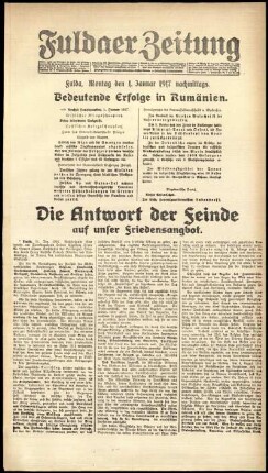 1917: Fuldaer Zeitung / Sonder-Ausgabe