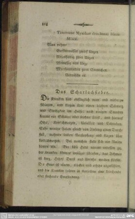 Das Scharlachfieber