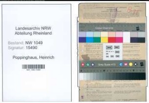 Entnazifizierung Heinrich Poppinghaus , geb. 01.02.1895 (Architekt)