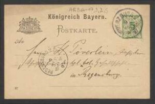 Brief von Otto Appel an Hermann Poeverlein