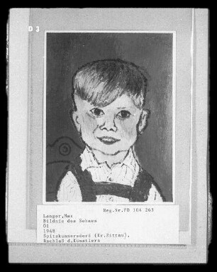 Jungenporträt, Sohn des Künstlers