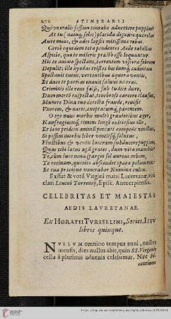 Celebritas Et Maiestas Aedis Lauretanae