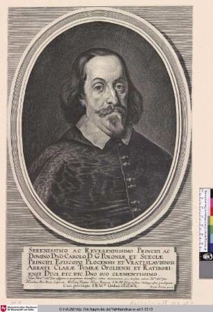 [Porträt des Karl Ferdinand Wasa, Prinz von Polen etc.]