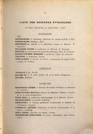 Bulletin de la ... session du Congrès international d'Anthropologie et d'Archéologie préhistoriques a ..., 1876, No. 3, Mercredi 6 septembre