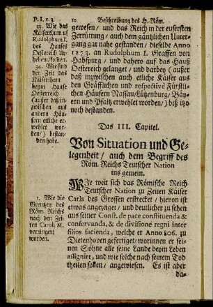 Das III. Capitel. Von Situation und Gelegenheit ...