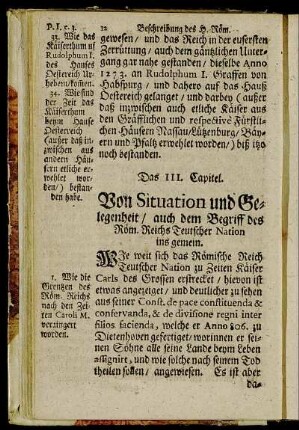 Das III. Capitel. Von Situation und Gelegenheit ...