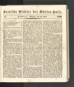 4. 26. Juli 1830