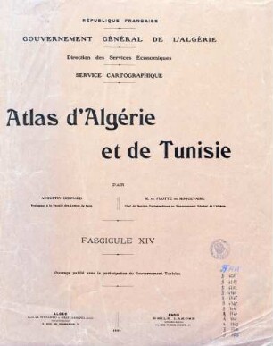 Atlas d'Algérie et de Tunisie