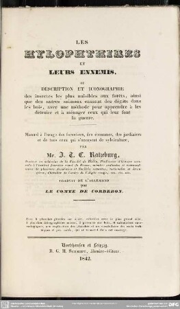 Les Hylophthires et leurs ennemis ou description et iconographie