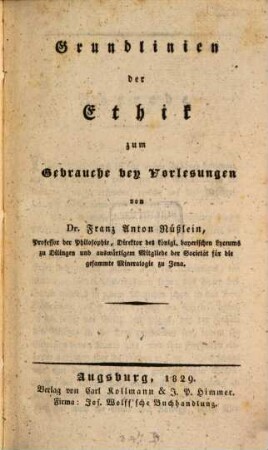 Grundlinien der Ethik