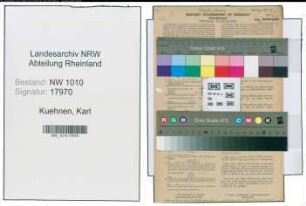 Entnazifizierung Karl Kuehnen , geb. 25.01.1899 (Werkmeister)