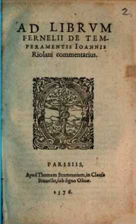 Ad Librum Fernelii de elementis ... Commentarius