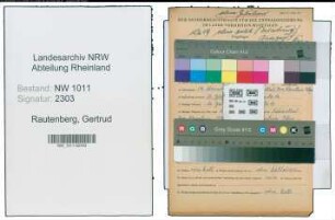 Entnazifizierung Gertrud Rautenberg , geb. 17.11.1914 ()