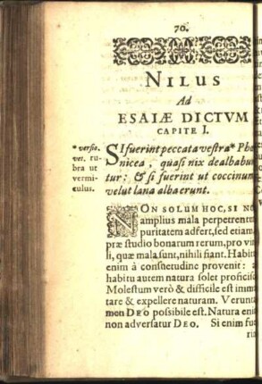 Nilus Ad Esaiae Dictvm Capite I.