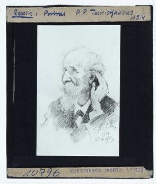 Repin, Porträt P. P. Tschistjakows (Портрет П. П. Чистякова) (Zeichnung) (1914)