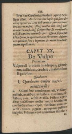 Caput XX. De Vulpe