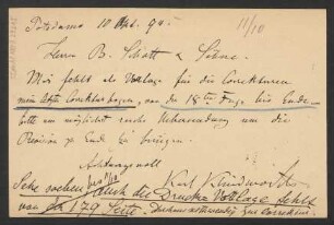 Brief an B. Schott's Söhne : 10.10.1894