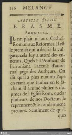 Article XLVIII. Erasme